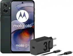 Coolblue Motorola Moto G55 256GB Zwart 5G + Motorola Oplader 30W Zwart + Usb C Kabel aanbieding