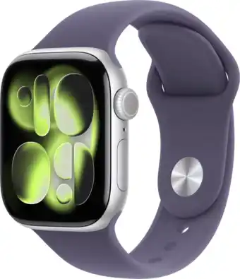 Coolblue Apple Watch Series 11 42mm Zilver Sportband S/M aanbieding