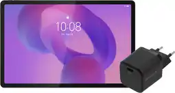 Coolblue Lenovo Idea Tab Pro 12,7 inch 256GB Wifi Grijs + BlueBuilt Oplader aanbieding