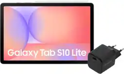 Coolblue Samsung Galaxy Tab S10 Lite 10,9 inch 128GB Wifi Zilver + BlueBuilt Oplader aanbieding