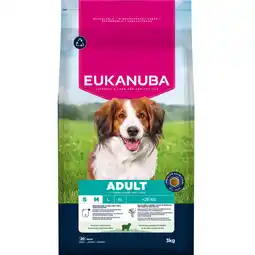 Zooplus 3kg Eukanuba Premium Nutrition Adult Small & Medium Breed Lamb & Rijst Droogvoer voor honden aanbieding