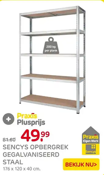 Praxis Sencys Opbergrek gegalvaniseerd staal aanbieding