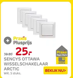 Praxis Sencys ottawa wisselschakelaar arctic aanbieding