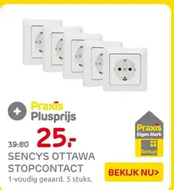 Praxis Sencys ottawa stopcontact aanbieding