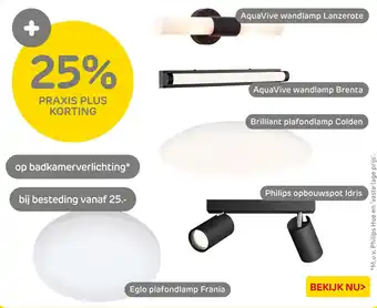 Praxis Op badkamerverlichting aanbieding