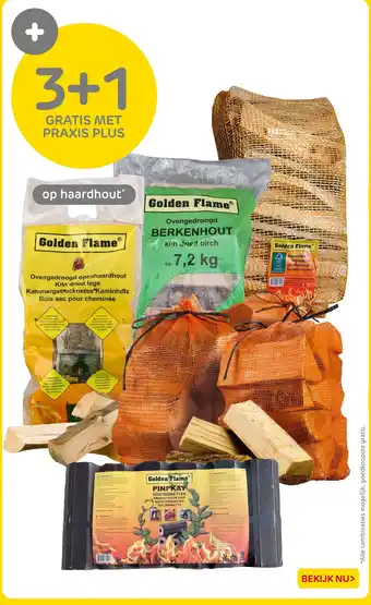 Praxis Op haardhout aanbieding