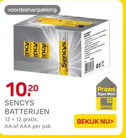Praxis Sencys batterijen aanbieding