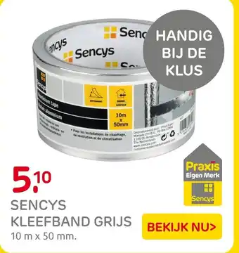Praxis Sencys kleefband grijs aanbieding