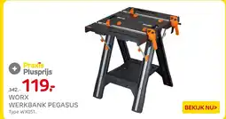 Praxis Worx werkbank pegasus aanbieding