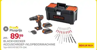 Praxis Black+decker accuschroef klopboormachine aanbieding