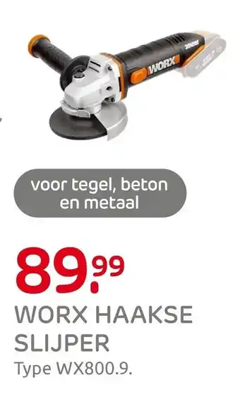 Praxis Worx haakse slijper aanbieding