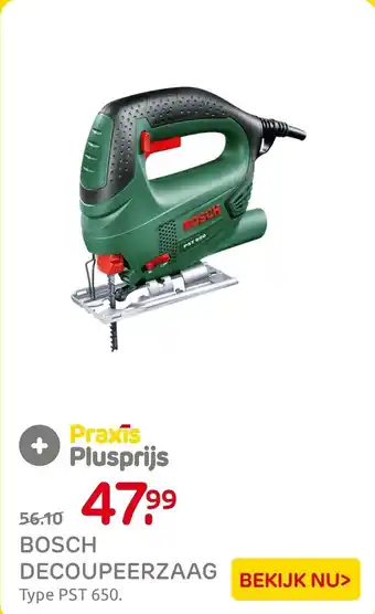 Praxis Bosch decoupeerzaag aanbieding