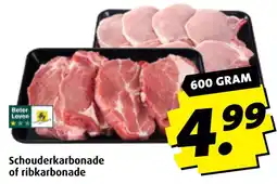 Boni Schouderkarbonade of ribkarbonade aanbieding