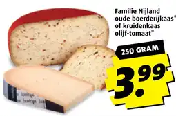 Boni Familie Nijland oude boerderijkaas of kruidenkaas olijf tomaat aanbieding