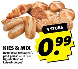 Boni Roomboter croissants, petit pains, tijgerbollen of kaiserbroodjes aanbieding