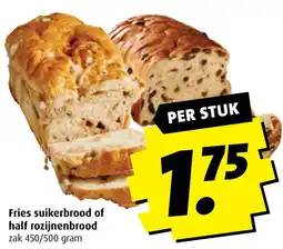 Boni Fries suikerbrood of half rozijnenbrood aanbieding