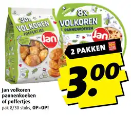 Boni Jan volkoren pannenkoeken of poffertjes aanbieding