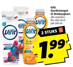 Boni Vifit Goedemorgen of drinkyoghurt aanbieding