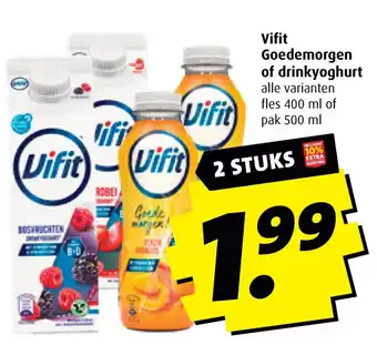 Boni Vifit Goedemorgen of drinkyoghurt aanbieding