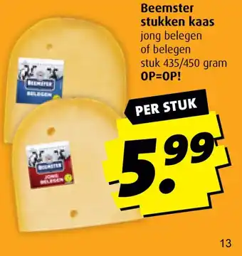 Boni Beemster stukken kaas aanbieding