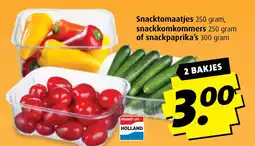 Boni Snacktomaatjes snack komkommers of snackpaprika's aanbieding