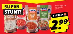 Boni Unox soep in zak aanbieding