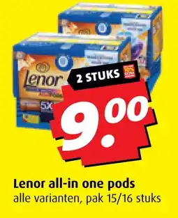 Boni Lenor all-in one pods aanbieding