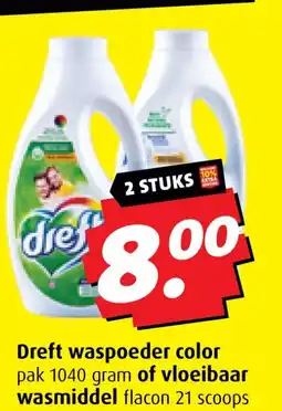 Boni Dreft waspoeder color of vloeibaar wasmiddel aanbieding