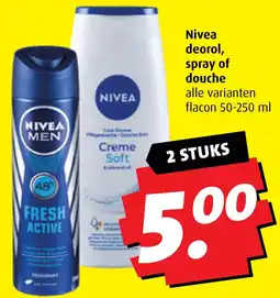 Boni Nivea deorol, spray of douche aanbieding