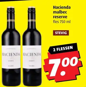 Boni Hacienda malbec reserve aanbieding