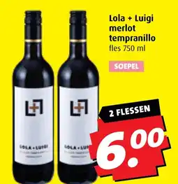 Boni Lola + Luigi merlot tempranillo aanbieding