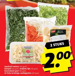Boni Zuurkool vatvers hutspot, andijvie fijn, boerenkool grof of Peka kruimige aardappelen aanbieding