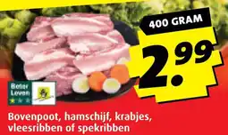 Boni Bovenpoot, hamschijf, krabjes, vleesribben of spekribben aanbieding