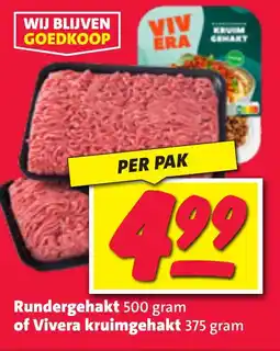 Nettorama Rundergehakt of Vivera kruimgehakt aanbieding