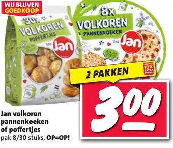 Nettorama Jan volkoren pannenkoeken of poffertjes aanbieding