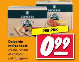 Nettorama Delverde melba toast aanbieding