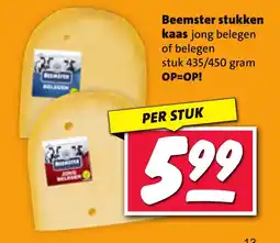 Nettorama Beemster stukken kaas jong belegen of belegen aanbieding