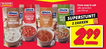 Nettorama Unox soep in zak aanbieding