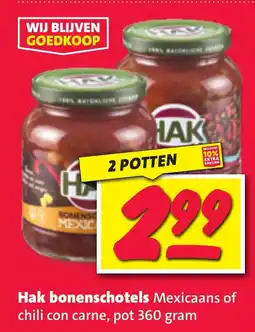 Nettorama Hak bonenschotels Mexicaans of chili con carne aanbieding