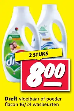 Nettorama Dreft vloeibaar of poeder aanbieding