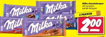 Nettorama Milka chocoladerepen aanbieding
