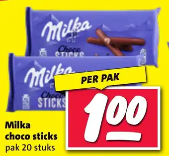 Nettorama Milka choco sticks aanbieding
