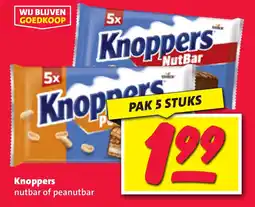Nettorama Knoppers nutbar of peanutbar aanbieding