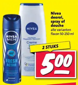 Nettorama Nivea deorol, spray of douche aanbieding