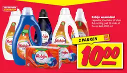 Nettorama Robijn wasmiddel capsules, vloeibaar of klein & krachtig aanbieding