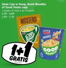 Poiesz Unox Cup-a-Soup, Good Noodles of Good Pasta cups aanbieding