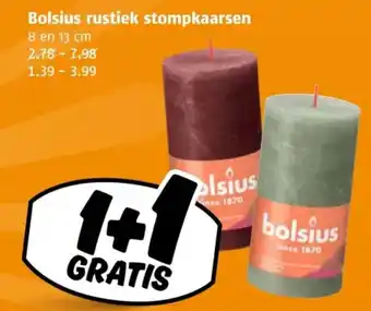Poiesz Bolsius rustiek stompkaarsen aanbieding