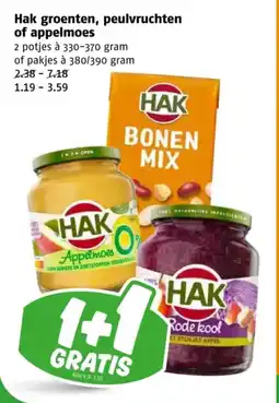 Poiesz Hak groenten, peulvruchten of appelmoes aanbieding