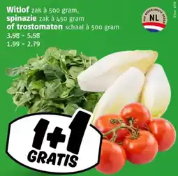 Poiesz Witlof, spinazie of trostomaten aanbieding
