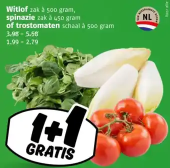Poiesz Witlof, spinazie of trostomaten aanbieding